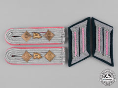 Germany, Heer. A Set Of Hauptmann Panzerjäger Shoulder Boards And Collar Tabs