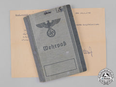 Germany, Wehrmacht. A Wehrpaß Belonging To Gefreiter Kurt Spies