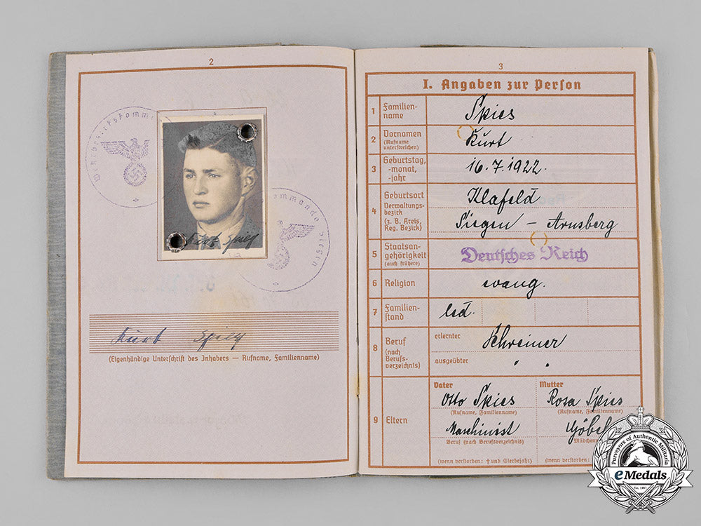 germany,_wehrmacht._a_wehrpaß_belonging_to_gefreiter_kurt_spies_c18-047610