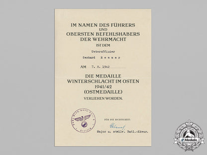 germany,_heer._a_collection_of_award_documents_to_panzer_reconnaissance_leutnant_gerhard_renner_c18-048769_1