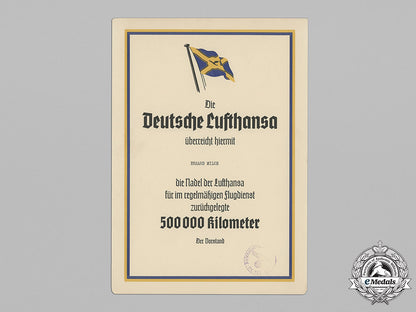 germany,_lufthansa._a_lufthansa500,000_kilometer_flight_achievement_certificate_to_erhard_milch_c18-048783