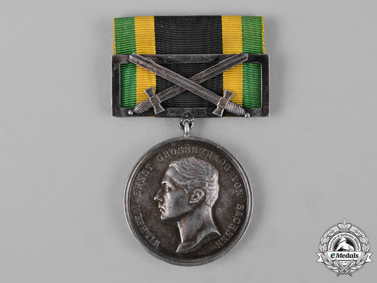 saxe-_weimar,_duchy._a_general_merit_medal,_silver_grade,_with_clasp_c18-048961