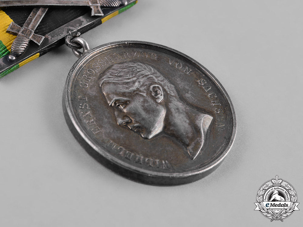 saxe-_weimar,_duchy._a_general_merit_medal,_silver_grade,_with_clasp_c18-048963
