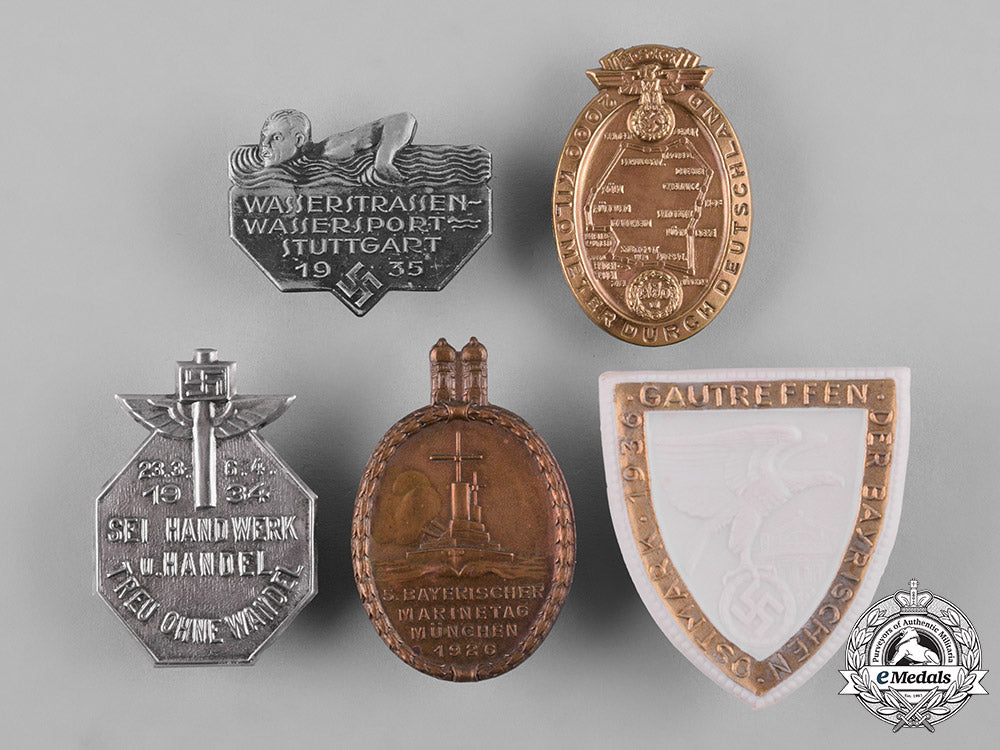 germany,_third_reich._a_lot_of_third_reich_period_event_badges_c18-049254