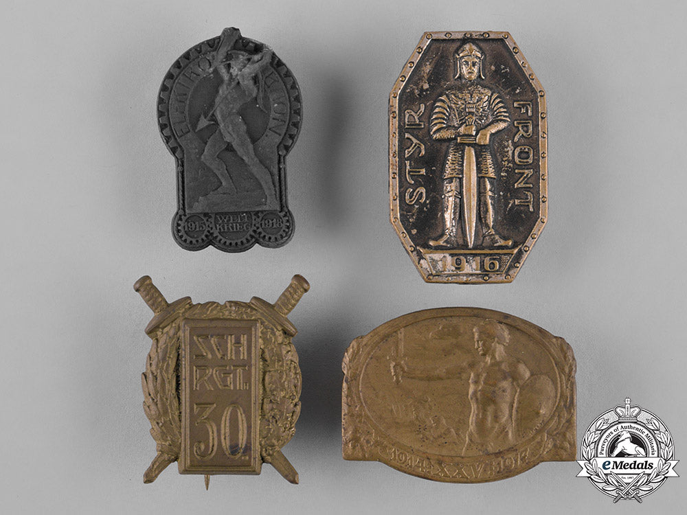 germany,_imperial._four_regimental_badges&_insignia_c18-049438