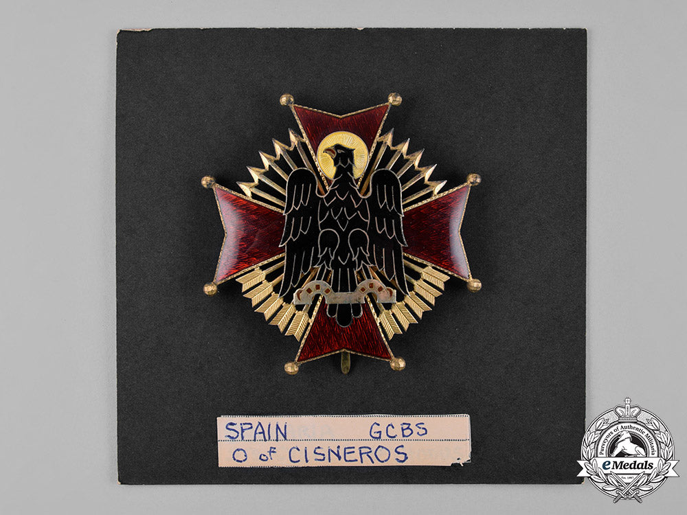 spain,_franco_period._an_order_of_cisneros,_i_class_grand_cross_star,_c.1955_c18-049458