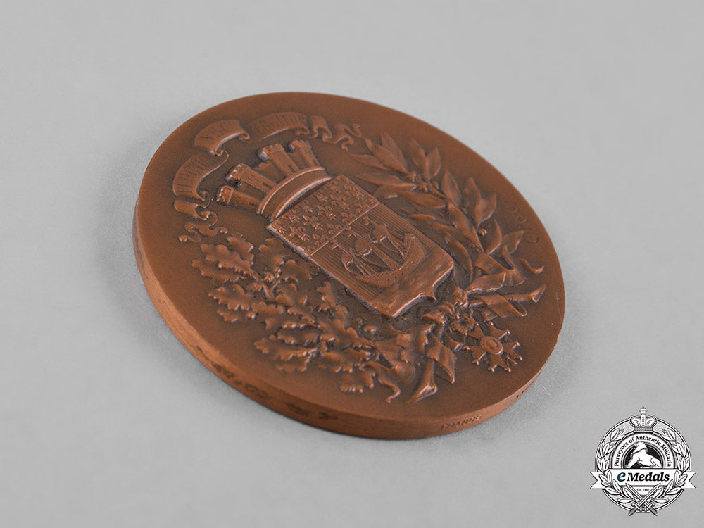 europe._a_lot_of_nine_bronze_commemorative_table_medals,_c.1950_c18-049654
