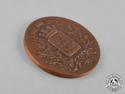 europe._a_lot_of_nine_bronze_commemorative_table_medals,_c.1950_c18-049654