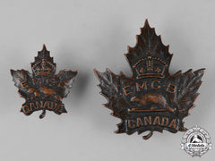Canada. An Eaton Motor Machine Gun Battery Cap Badge & Collar Tab