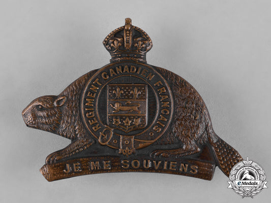canada._a22_nd_infantry_battalion"_canadiens_francais"(_vandoos)_cap_badge,_c.1915_c18-049987