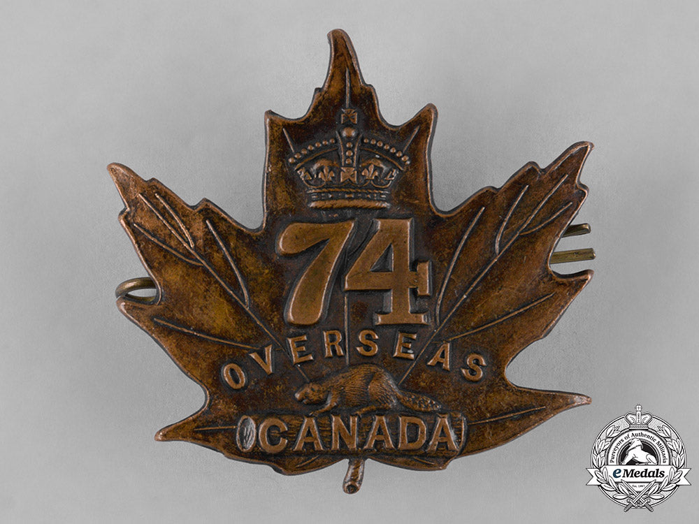 canada._a74_th_infantry_battalion_cap_badge,_by_p.w.ellis,_c.1915_c18-049991