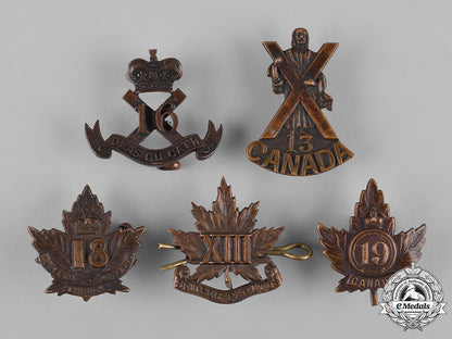 canada._a_lot_of_five_first_war_battalion_collar_badges_c18-050056
