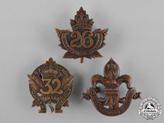 Canada. A Lot Of Three First War Battalion Cap Badges