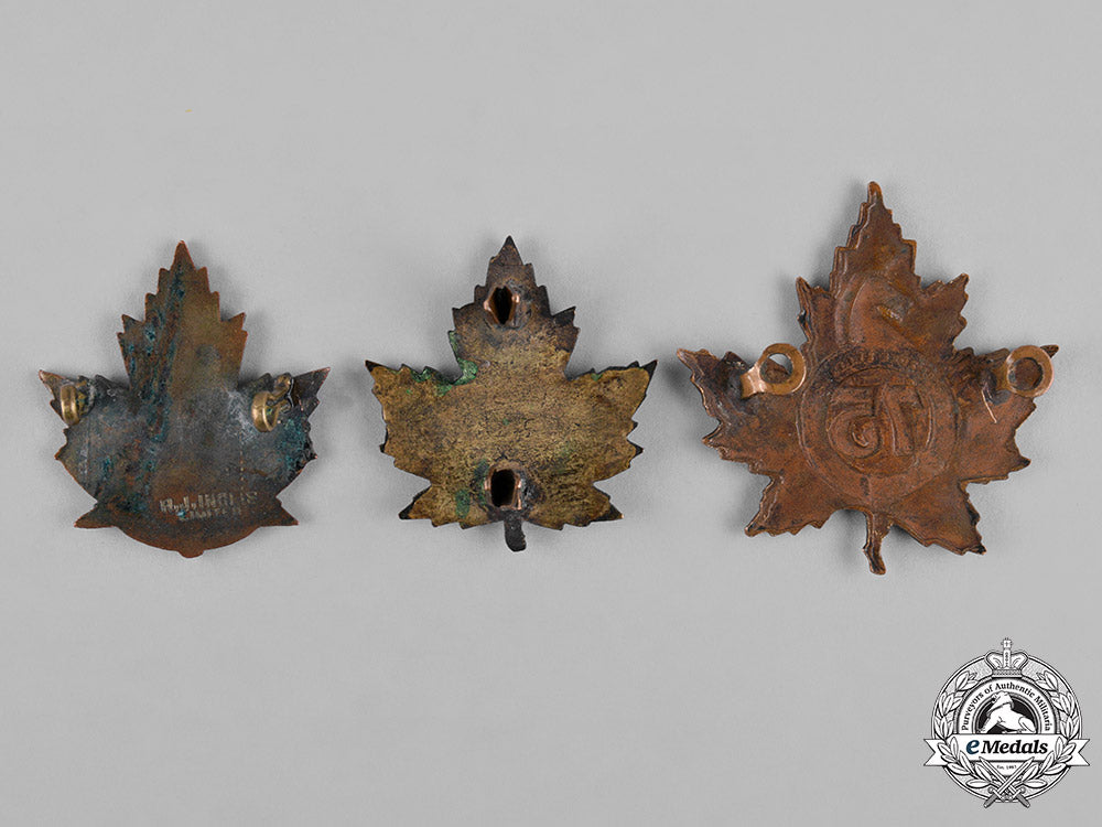 canada._a_lot_of_three_first_war_battalion_cap_badges_c18-050114