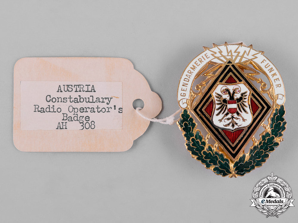 austria,_i_republic._a_gendarmerie_radio_operator’s_badge,_by_l._klein,_c.1923_c18-050467