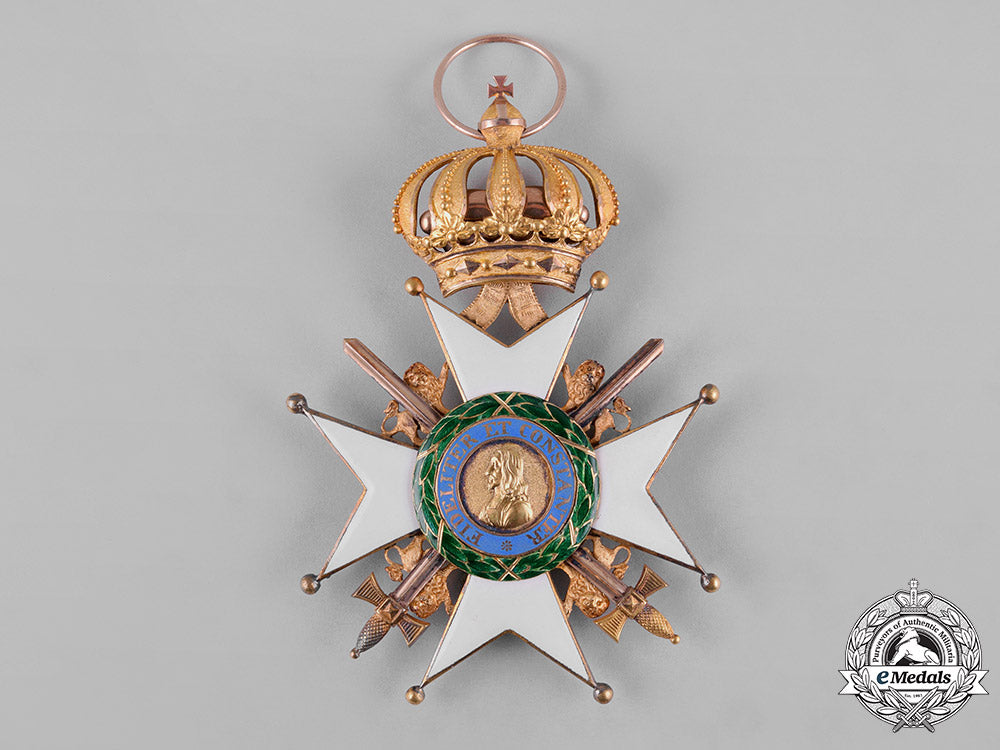 saxe-_ernestine,_duchy._a_house_order_in_gold,_grand_cross_with_swords,_c.1900_c18-050562