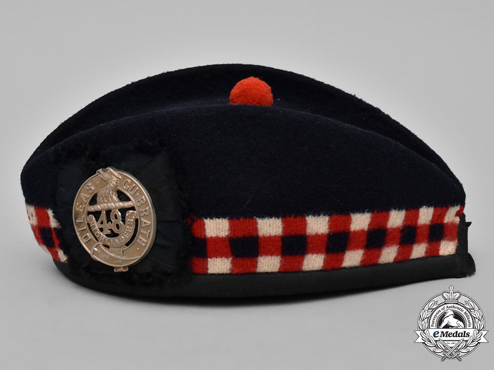 canada._a48_th_highlanders_of_canada_glengarry_cap,_c.1944_c18-051000
