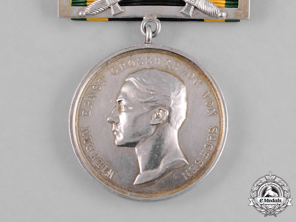 saxe-_weimar,_duchy._a_general_merit_medal,_silver_grade,_with_clasp_c18-051095