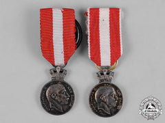 Denmark, Kingdom. Two Miniature King Christian X's Medal