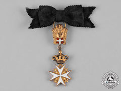 Austria, Imperial. A Miniature Sovereign Military Hospitaller Order Of Saint John Of Jerusalem, Of Rhodes And Of Malta, Cross Of Merit