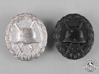 germany,_imperial._a_pair_of_wound_badges,_silver_and_black_grades,_and_a_stickpin_c18-053539