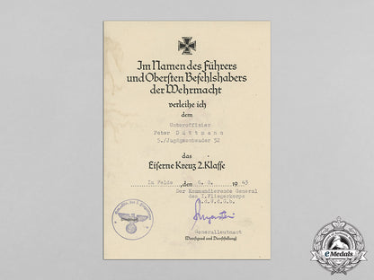 germany,_luftwaffe._an_outstanding_document_group_to_ace_leutnant_peter_düttmann,152_victories_c18-0537