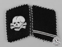 Germany, Ss. A Set Of Ss-Totenkopfverbände Sturmmann Ii Pattern Collar Tabs