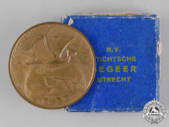 Netherlands, Kingdom. A 1933 Christmas Flight Of “The Pelican” Commemorative Medallion