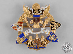 United States. An Order Of Americans Of Armorial Ancestry Membership Badge In Gold
