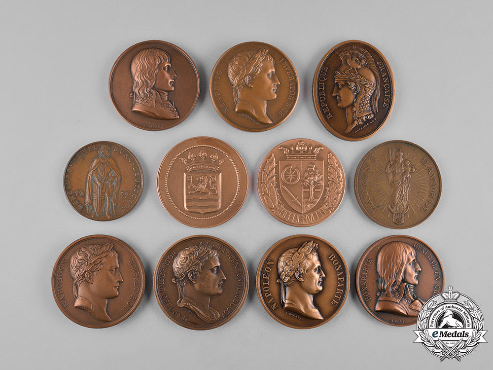 europe._a_lot_of_eleven_commemorative_bronze_table_medals,_c.1950_c18-056189