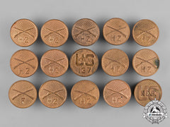 United States. A Lot Of Sixty-One Army Collar Disks, C.1930