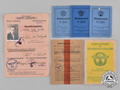 Germany, Ordnungspolizei. A Collection Of German Police Identification Documents
