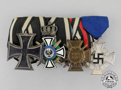 Prussia. A First And Second War House Order Of Hohenzollern Medal Bar Grouping