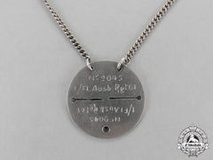 Germany, Imperial. A Privately Made Flyer’s Id Dogtag Necklace