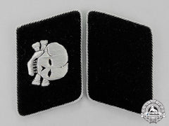 Germany. A Set Of Absolutely Mint Ss-Totenkopfverband Collar Tabs; First Pattern