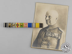 Prussia. A Ribbon Bar Of Pour-Le-Merite Recipient Major Fritz Wulf