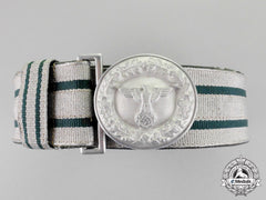 Germany. A National Forestry Service Official’s Dress Brocade Belt With Buckle By Assmann