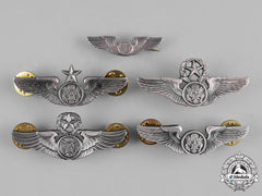 United States. A Lot Of Five United States Air Force (Usaf) Aircrew Badges