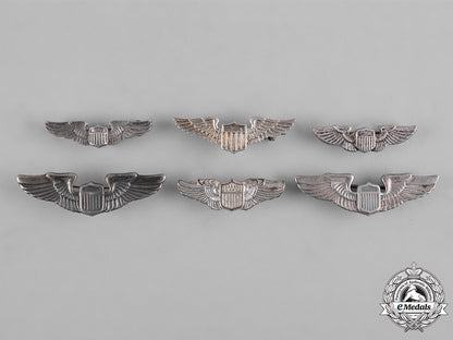 united_states._a_lot_of_six_united_states_air_force(_usaf)_pilot_collar_badges_c19-0467