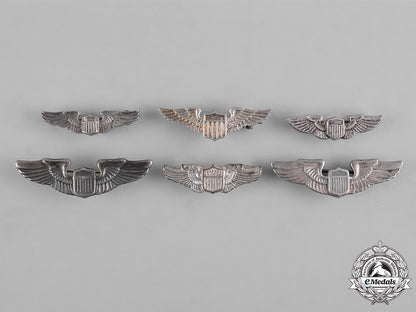 united_states._a_lot_of_six_united_states_air_force(_usaf)_pilot_collar_badges_c19-0467