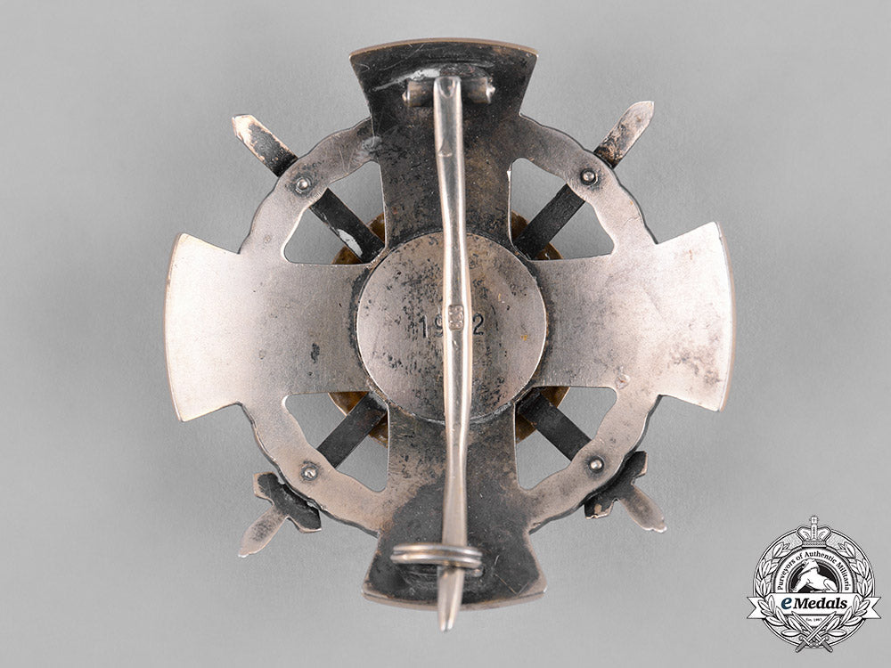 hungary._an_order_of_the_holy_crown,_officer_cross_with_swords&_war_decoration,_c.1943_c19-0830_1_1