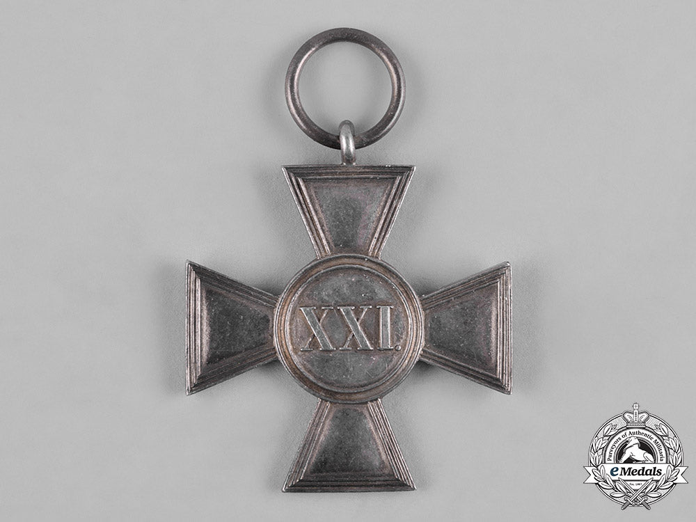 mecklenburg-_strelitz,_duchy._a_military_long_service_decoration,_i_class_cross_for21_years(_nco)_c19-090