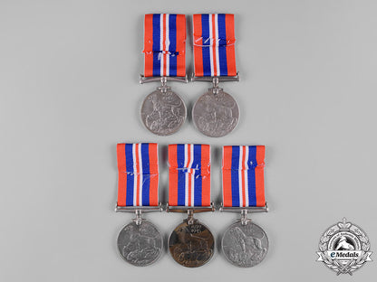 united_kingdom._a_second_war_lot_of_five_war_medals1939-1945_c19-1266