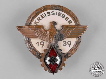 germany,_hj._a1939_hj_regional_trade_competition_victor’s_badge,_by_hermann_aurich_c19-1384