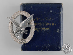 Germany, Luftwaffe. An Air Gunner & Radio Operator Badge In Case, By C.e. Juncker
