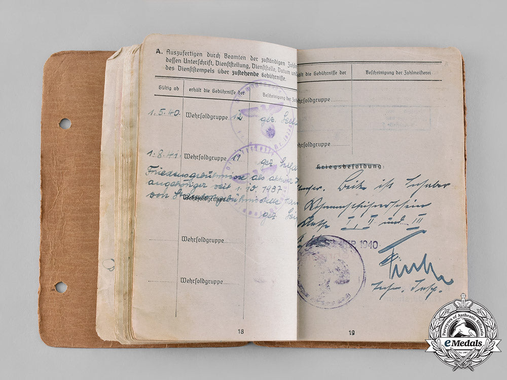 germany,_heer._a_soldbuch_to_oberwachtmeister_beike,2_nd_battery_of_panzer_artillery_regiment19_c19-1750