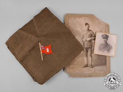 Canada. Two Studio Photographs & Handkerchief To Boer War, D Squadron 2Nd Regiment Cmr