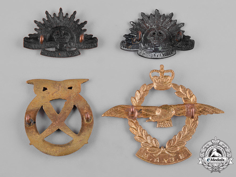 australia,_sri_lanka,_united_kingdom._a_lot_of_four_cap_badges_c19-2513