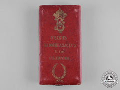 Bulgaria, Kingdom. An Order Of Military Merit, V Class Knight With Crown And War Decoration Case