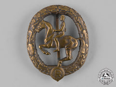 Germany, Third Reich. A Gold Grade Equestrian Badge By L. Christian Lauer